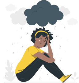 Person feeling depressed